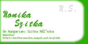 monika szitka business card